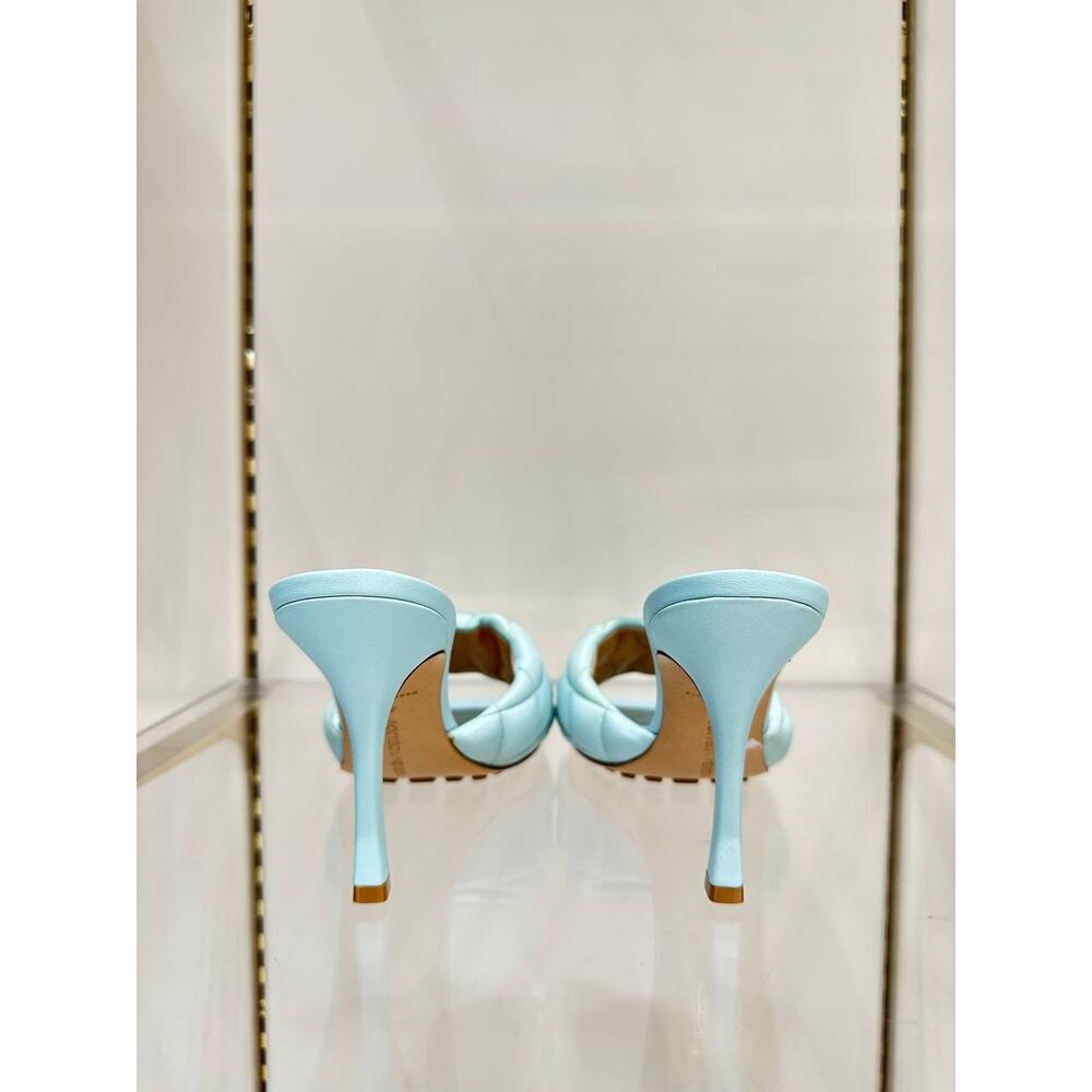 Bottega Veneta Light Blue Quilted Leather Lido Slide Sandals Sz.40 - Picture 3 of 10